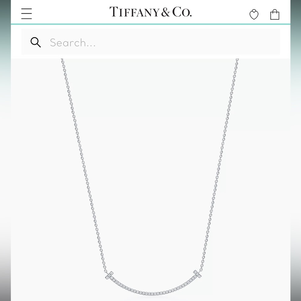 Tiffany&Co Smile White Golf Diamond Necklace